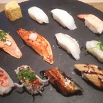 おまかせ12貫　(税抜)1,000円　※拡大　(2018.01.25)