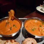 タージマハール - プラウンマサラカリーとチキンカリー