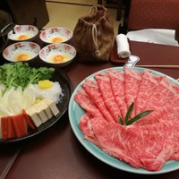 人形町今半 本店 - 2017年12月：昼のすき焼き　上(\7020+税+サービス料10%)