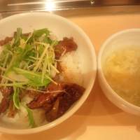 赤身焼肉 かるびあーの 新橋店 - 上焼肉丼の大盛全景