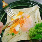 手打ちそば 縁庭 - そば粉ガレット。裏メニューでときどき登場。