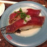 廻る 築地 あいよ寿司 - 漬けまぐろ 240円