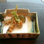 ひのきざか - 公魚おかき揚げ　たらの芽