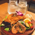 Sunny Days Monsarrat Ave Honolulu - ソフトシェル&シュリンプフライのランチプレート♪
            玄米で 笑笑（一応ヘルシーぽ  してみた！）