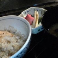 横浜うかい亭 - ガーリックライス。香ばしくて美味。