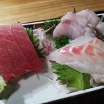 旬菜・旬魚 なかむら - 刺身盛合せアップ