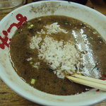 なんつッ亭 - 一口めしを残ったスープに投入♪