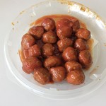 セブンイレブン - ミートボールを温める。