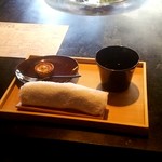 Yumesenkei Bessou Amahara - チェックイン時のお茶うけ
