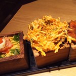 Okuzono - 1801_Okuzono -奥園-_●Zen Masu Sushi Set@145,000Rp(枡セット)(海老かき揚げ、炙りサーモン、鰻錦糸)