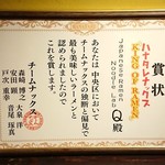Japanese Ramen Noodle Lab Q - 賞状(2018.01)