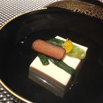 琵琶湖畔 おごと温泉 湯元館 - 帆立真蒸 清し仕立て〜柚子の風味と共に