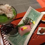 琵琶湖畔 おごと温泉 湯元館 - 寒ぶりと伝助穴子の炙り