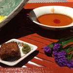 琵琶湖畔 おごと温泉 湯元館 - 泡醤油、山葵、醤油でいただきまぁ〜す♫