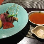 琵琶湖畔 おごと温泉 湯元館 - お皿も素敵♫