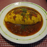 カフェレストラン ホット・ベリー - 朝産み卵のオムライス(サラダ・ドリンク付き)　1000円