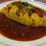 カフェレストラン ホット・ベリー - 朝産み卵のオムライス(サラダ・ドリンク付き)　1000円