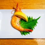 鉄板焼さとう - 天使の海老 レモンバター添え