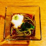 鉄板焼さとう - お口直しの蕎麦