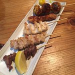 だしまきと趣肴 利楽 - 串焼き5種盛り
