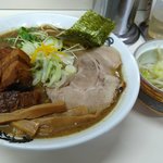 麺屋 にぼすけ - 濃豚煮干＋角煮、温野菜
