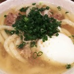 串かつ でんがな - 肉吸いうどん＋温泉玉子