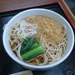 松月庵 - カツ丼セット（1050円）のたぬき蕎麦