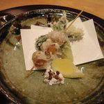 赤坂 丈太郎 - 天ぷら　こごみ　タラの芽　銀杏 