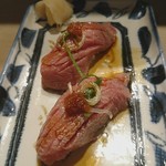 名代 駒寿司 - 牛ロース炙り