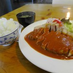 ポークチャップ1200円（ライス大盛り）