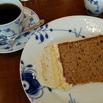 椿屋茶房 - （2017年11月）シフォンケーキとコーヒー