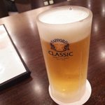 新千歳空港温泉 お食事処 - 生ビール