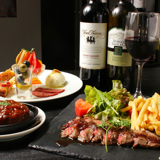 ワイン20種以上取り揃え