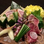 寿司居酒屋 奥田 - 地鶏のたたき