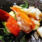 翆陽 - オマール海老とクレソンのガーリック炒め