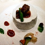 翆陽 - 黒毛和牛ロースと根菜のグリル　漁香ソース