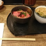 どんどん - 漬けまぐろ丼とたぬきセット