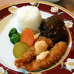 キッチン カトウ - 旗は一瞬で娘にとられました(笑)