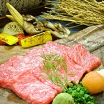 A5 Japanese black beef Steak and grilled seasonal vegetables