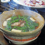 比良山荘 - ツキノワグマのお鍋