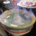 比良山荘 - ツキノワグマのお鍋