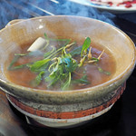 比良山荘 - 根菜類のお鍋