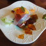 うなぎ亭 友栄 - カンパチの重ね盛