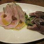 クレメンティア - 三元豚岩塩焼きとカツオのカルパッチョ