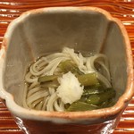 銀座 しのはら - お弟子さんが打った蕎麦