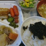 スーパーホテル 北見 - 鯖の味噌煮とトンカツ