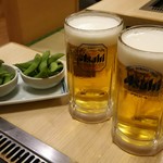 六文銭 - 生ビール＆お通し