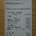 浅草 三ちゃん横丁 - レシート