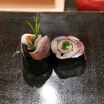 日本橋蛎殻町 すぎた - 鯖の海苔巻き