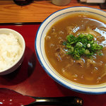 うどん工房悠々 - 黒毛和牛カレーうどん　８５０円（ランチタイムはご飯付き）